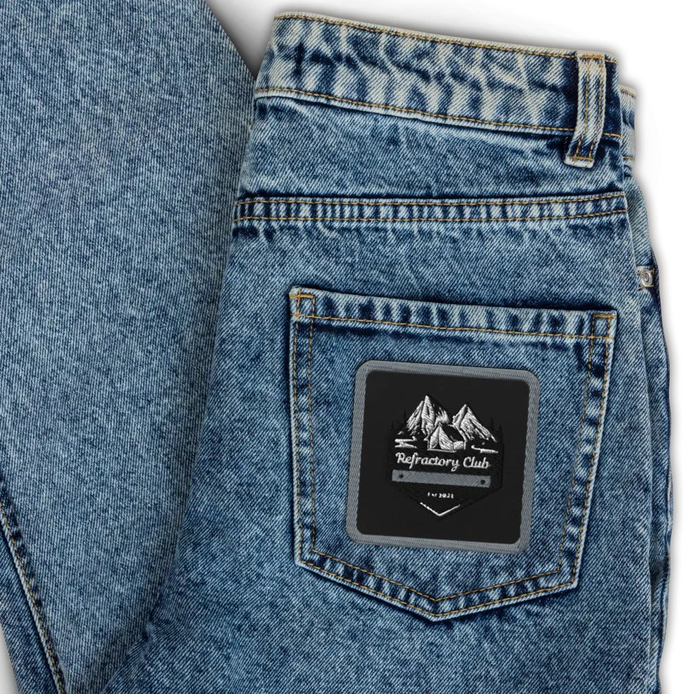 Patch Brodé Carré Noir et Gris product image (5)