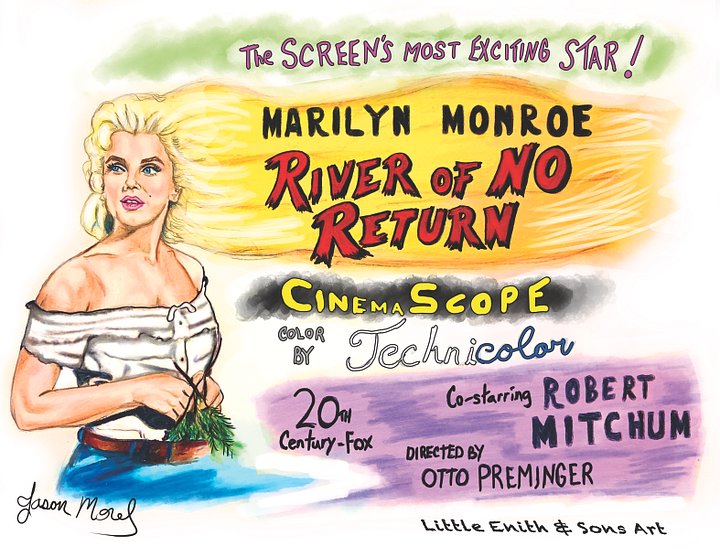 River Of No Return - Marilyn Monroe - Art Print, Sticker and Magnet product image (1)