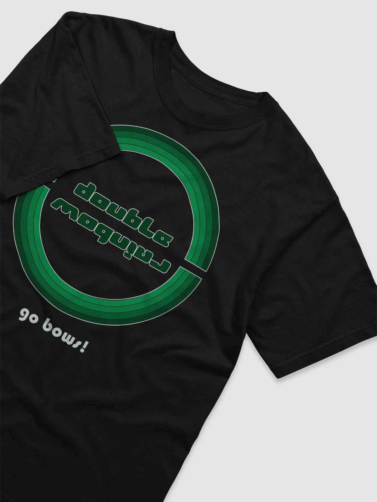 Double Rainbow (Greens), Go Bows! Shirt product image (3)