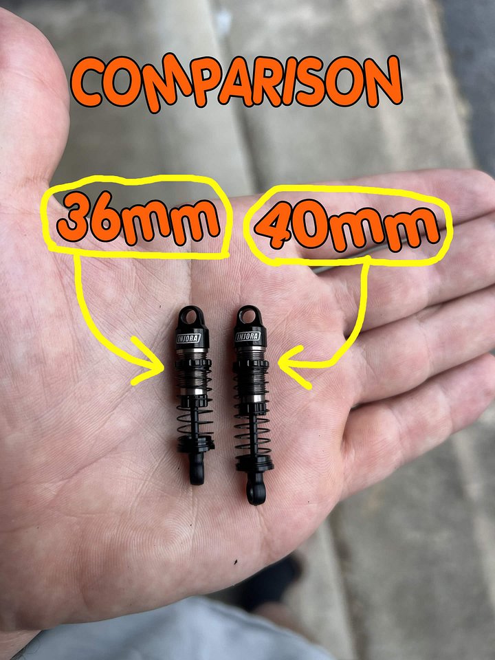 Injora 36mm shocks product image (2)