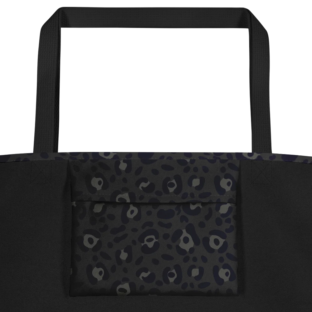 Modern Large Tote Bag with Bold Black Leopard Print product image (2)