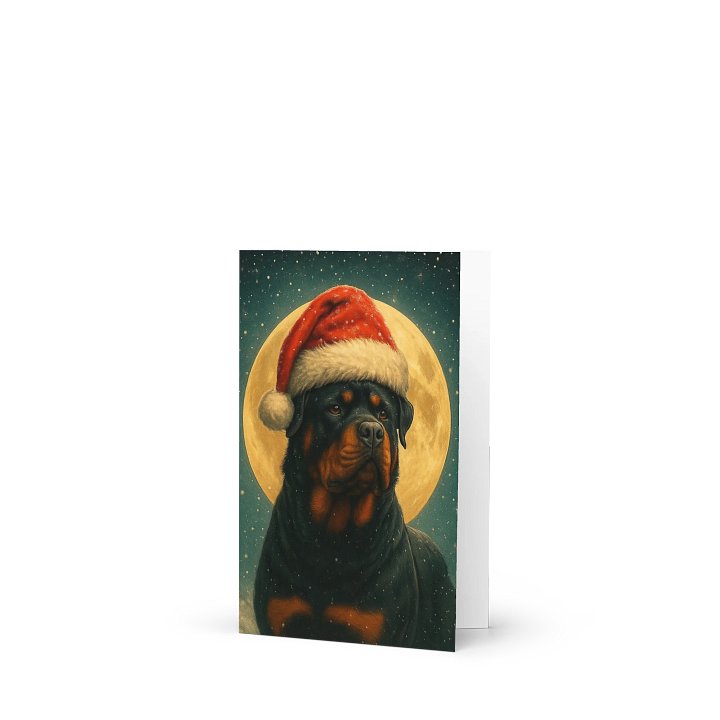 Festive Rottweiler Santa Holiday Card product image (1)