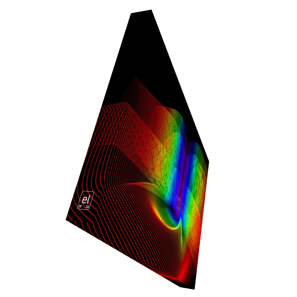Sparse Spectral Spaceport Omega - Diffraction Curves Physics Art Canvas Print product image (4)