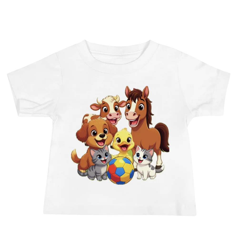 Happy Farm Animals Soccer Tee product image (2)