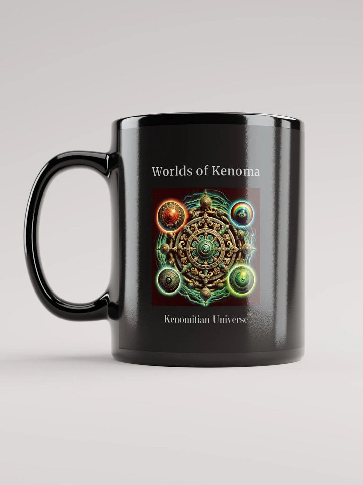 Worlds of Kenoma | Black Glossy Mug product image (2)