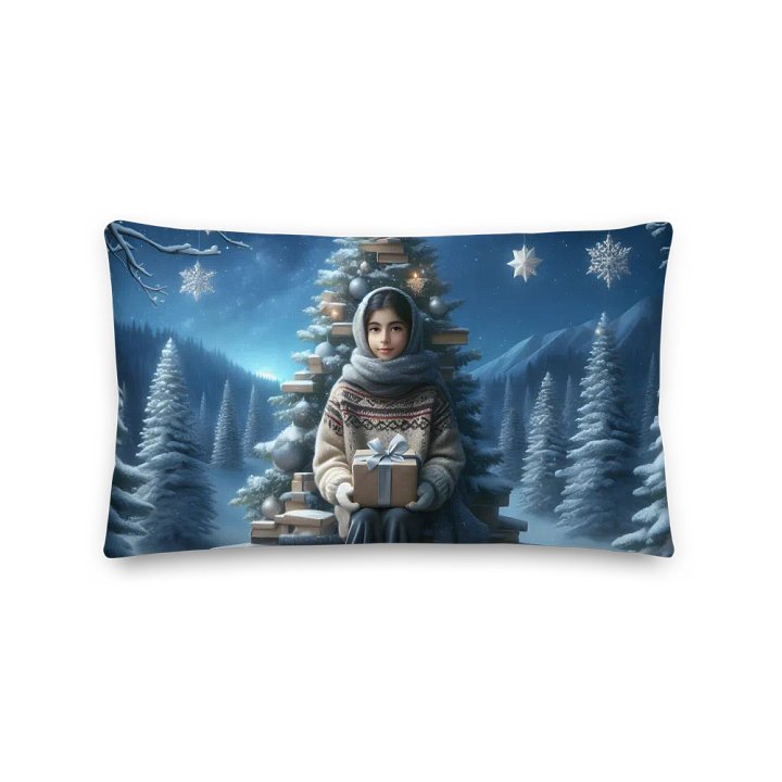Vintage Winter scarf books Dreams Pillow product image (5)