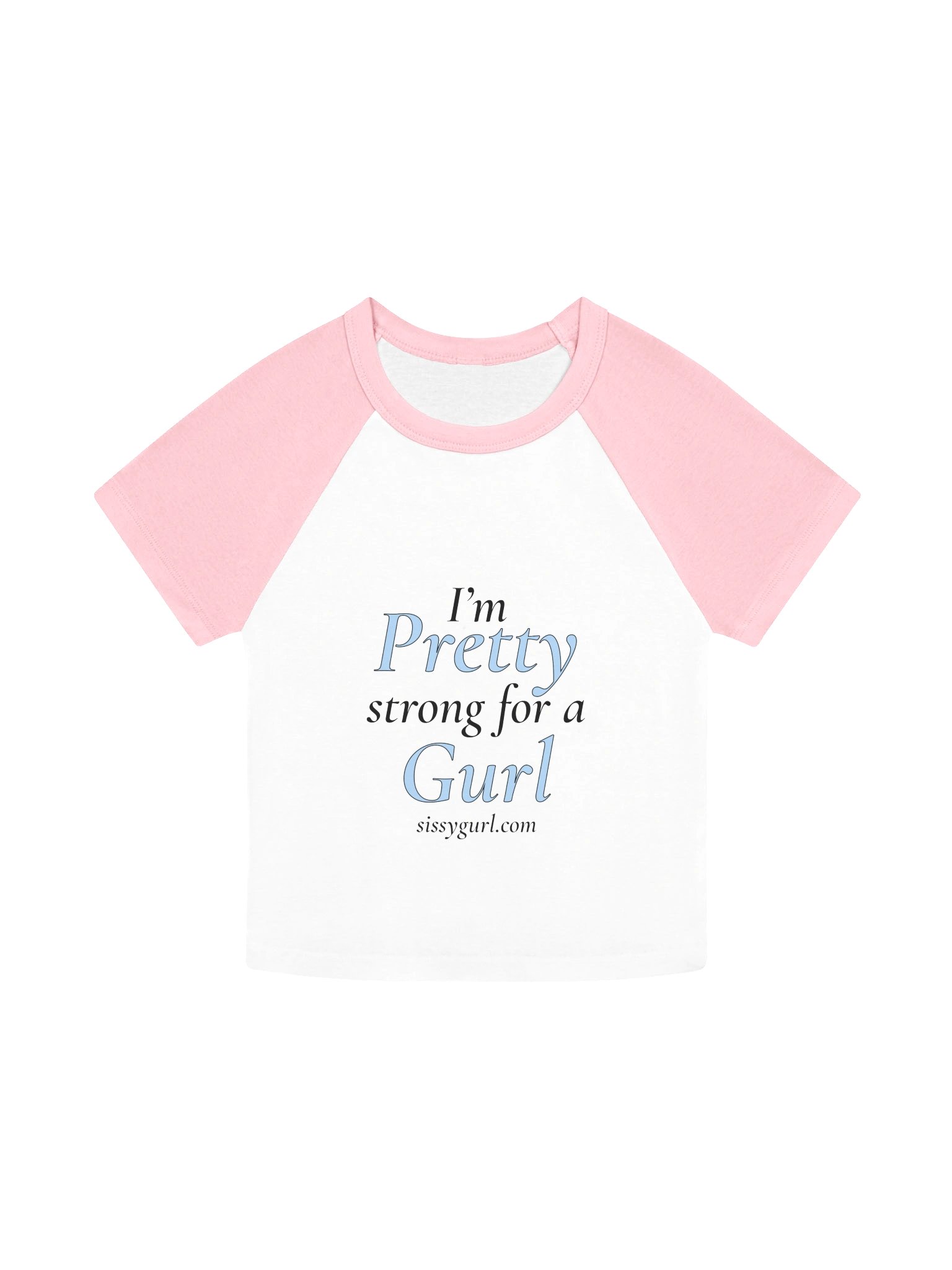SissyGurl Crop Top White/Pink