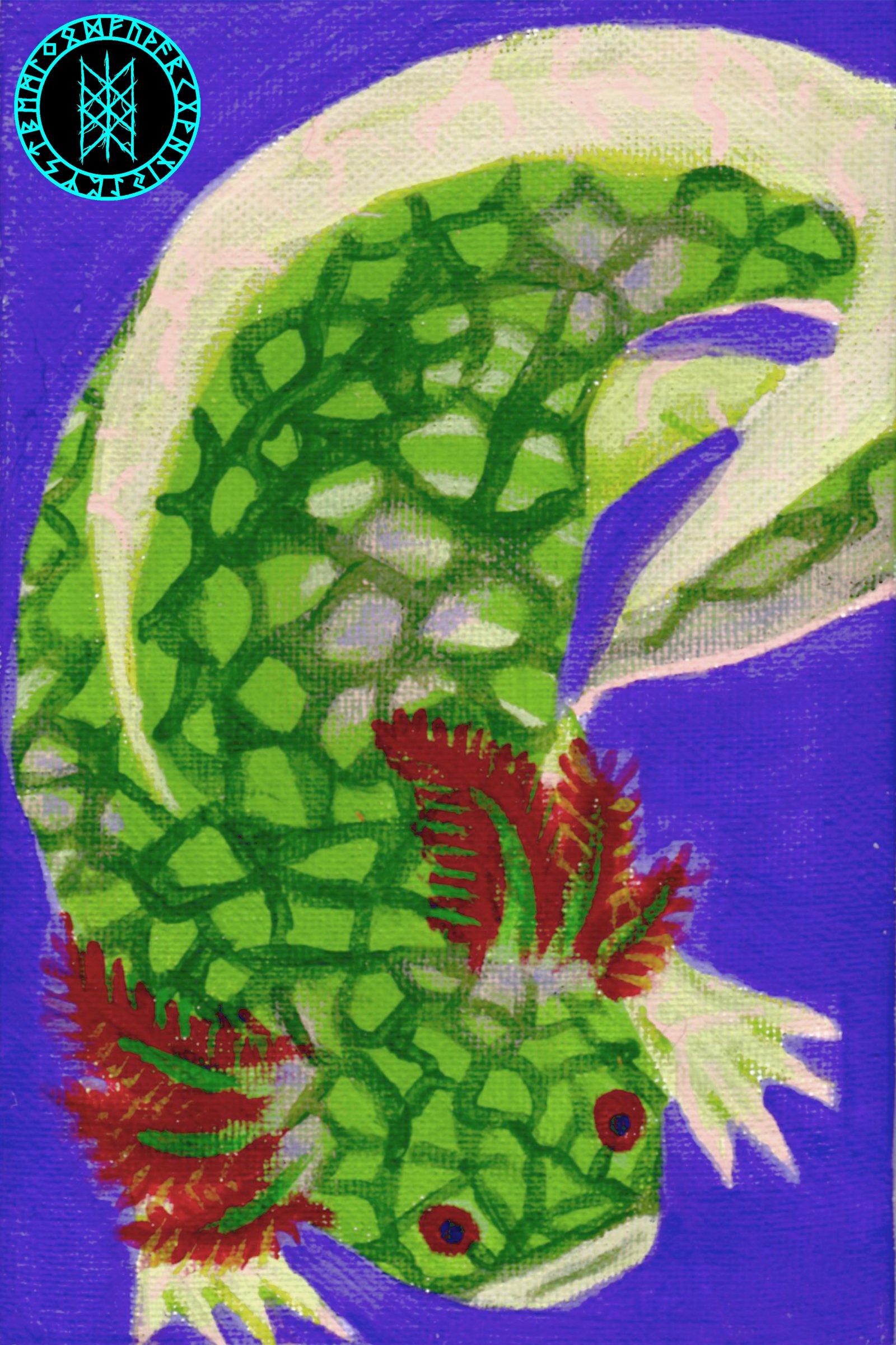 Gone Fission July Scaled Axolotl Canvas Print product image (1)