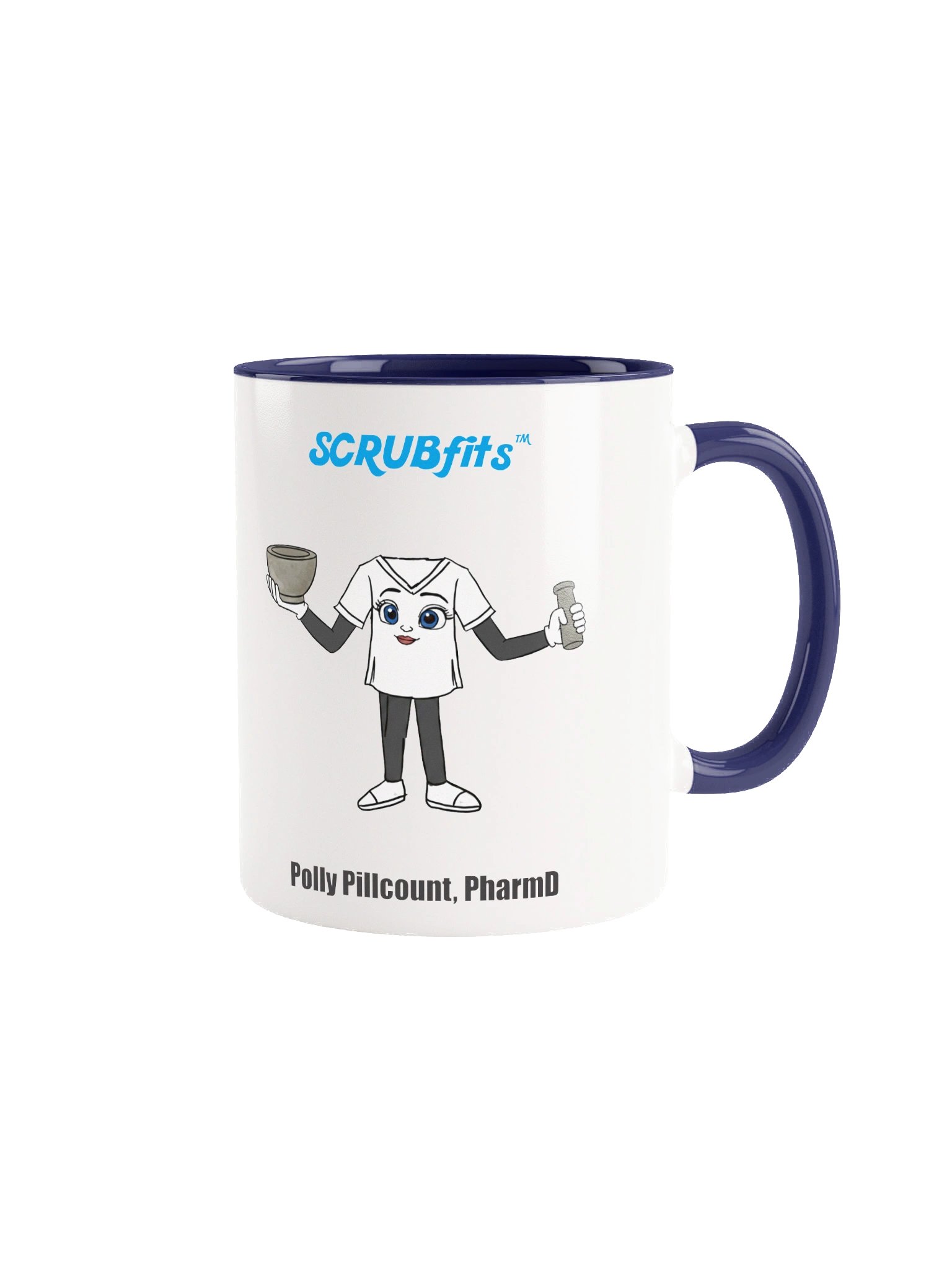 Ceramic Mug with Polly Pillcount, PharmD product image (5)