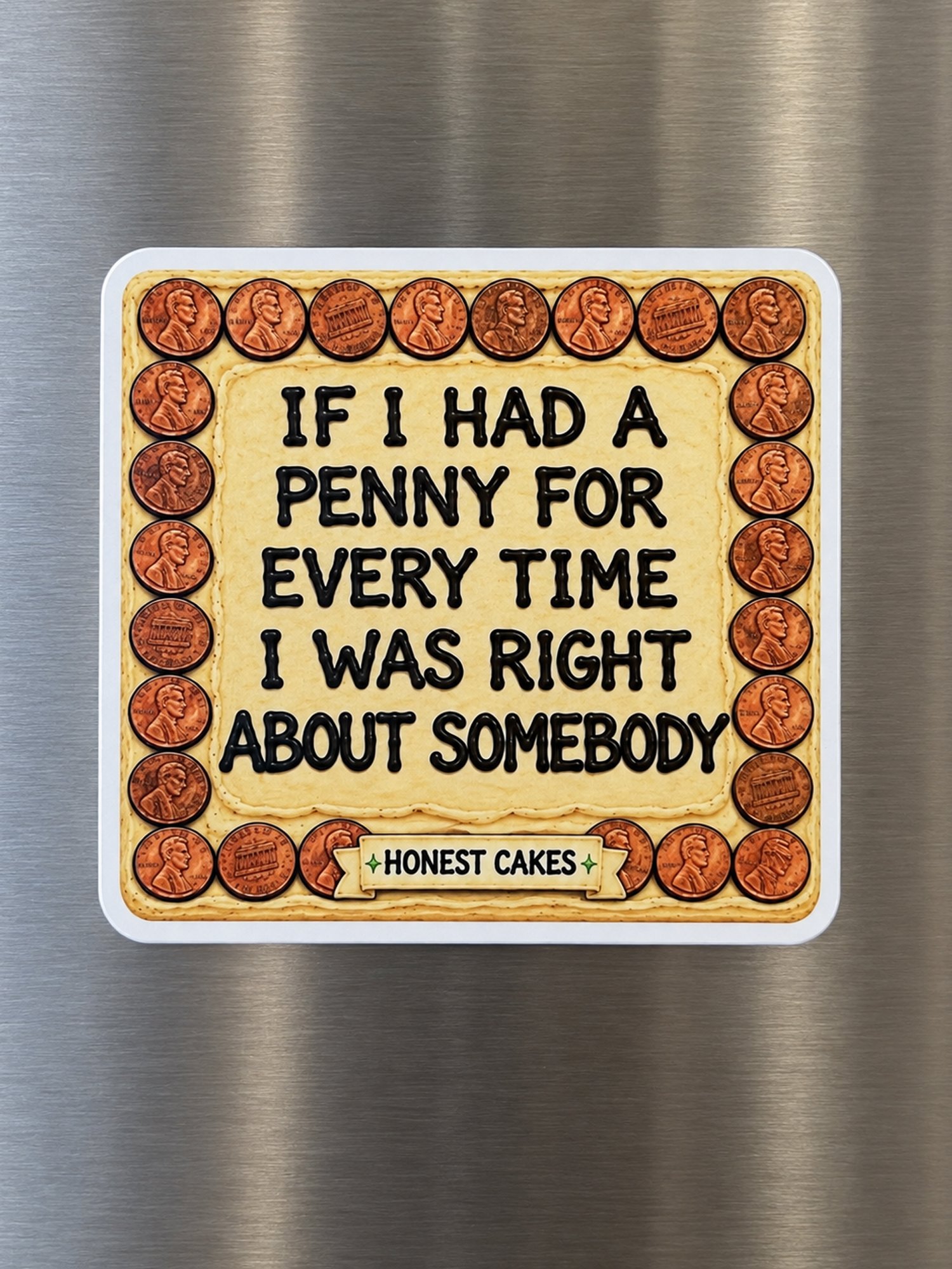 FRIDGE MAGNET: If I Had A Penny For Every Time I Was Right About Someone - FREE SHIPPING product image (1)