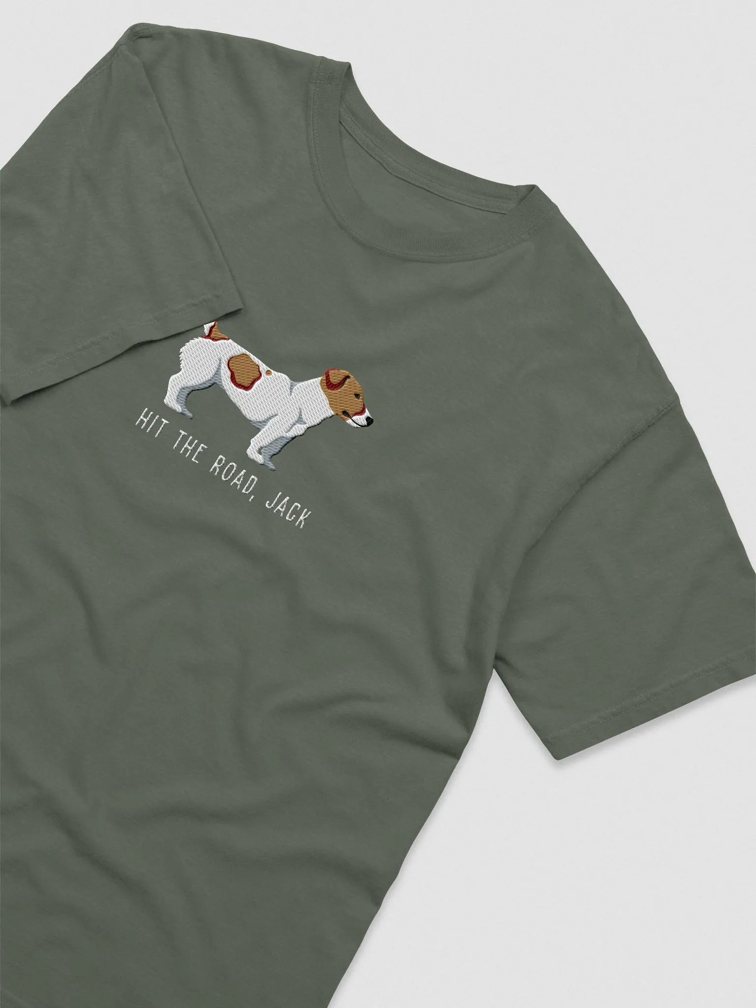 Hit the Road, Jack T-Shirt(Embroidered) of a Jack Russell Terrier product image (6)