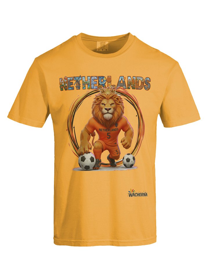 Netherlands Lion Mascot Fan Art T-Shirt – Vibrant Culture & Football Streetwear product image (2)
