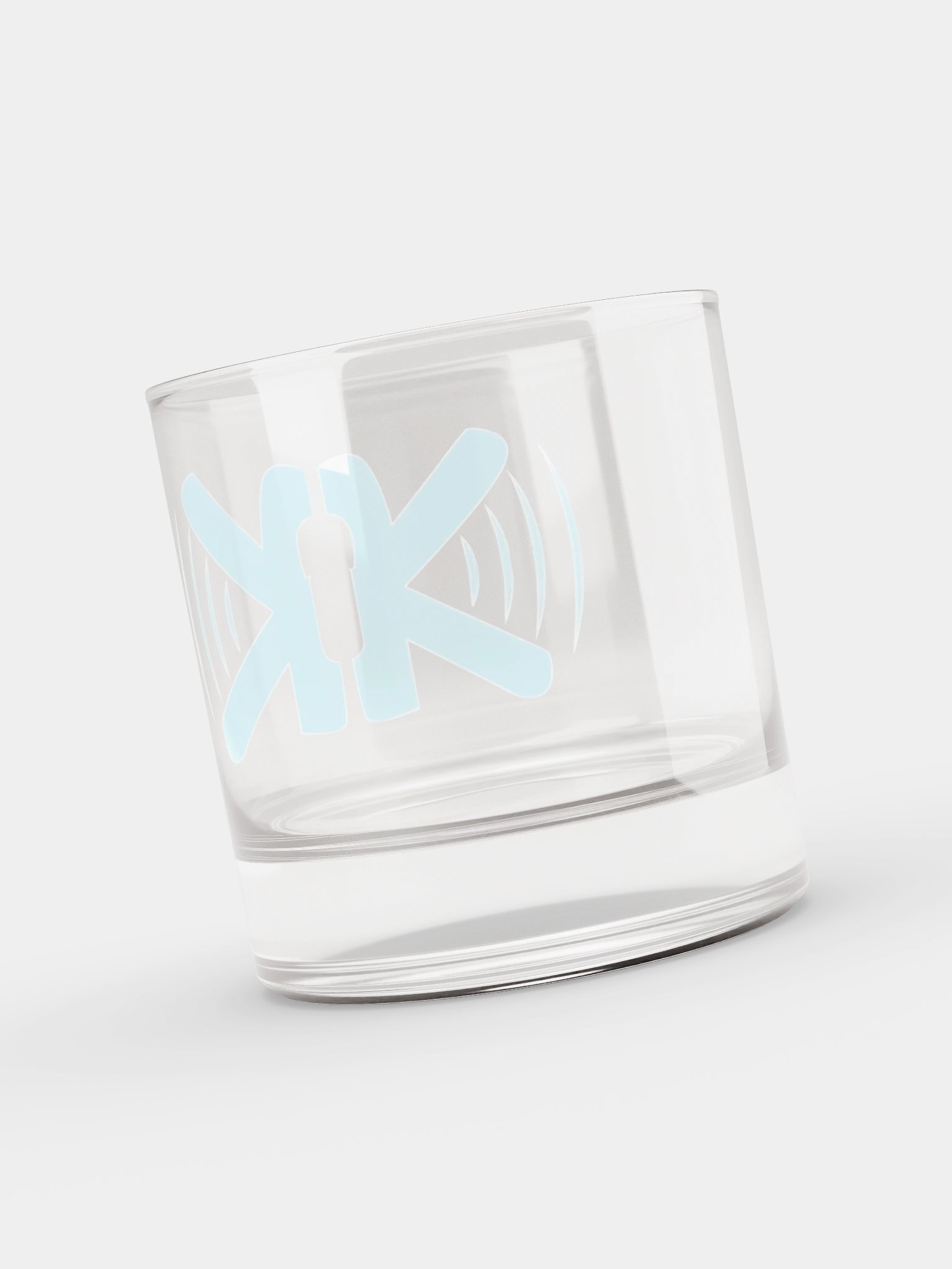 KIUK Rocks Glass — Cyan Logo product image (8)