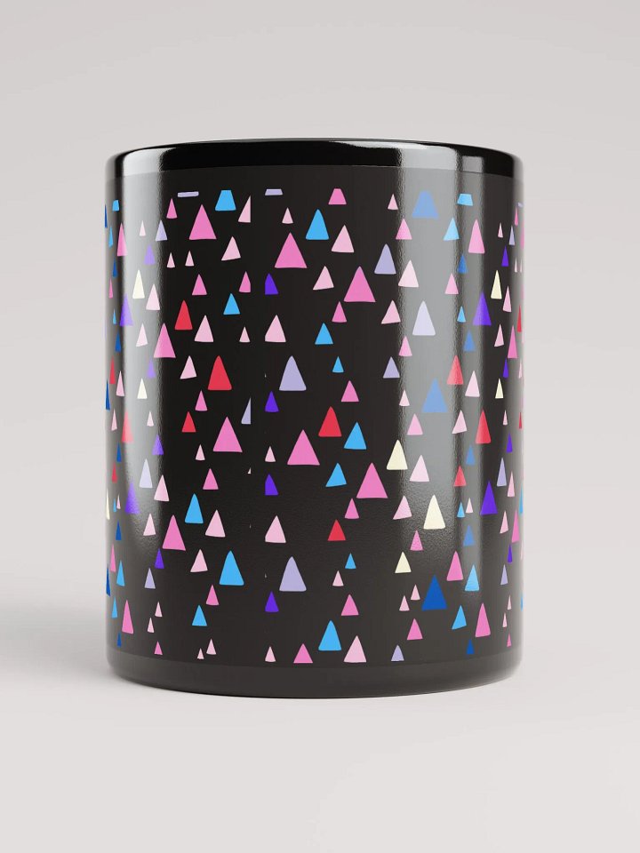 Multicolor Abstract Triangles Black Mug product image (3)