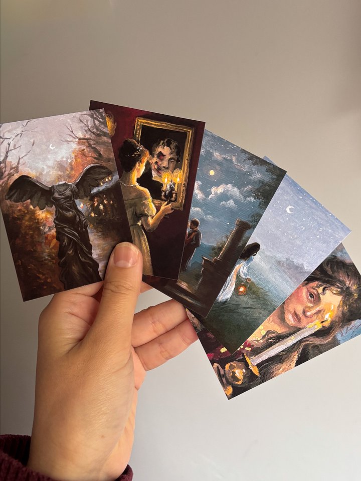 Gothic Romance Mini Art prints- Set of 5 product image (1)