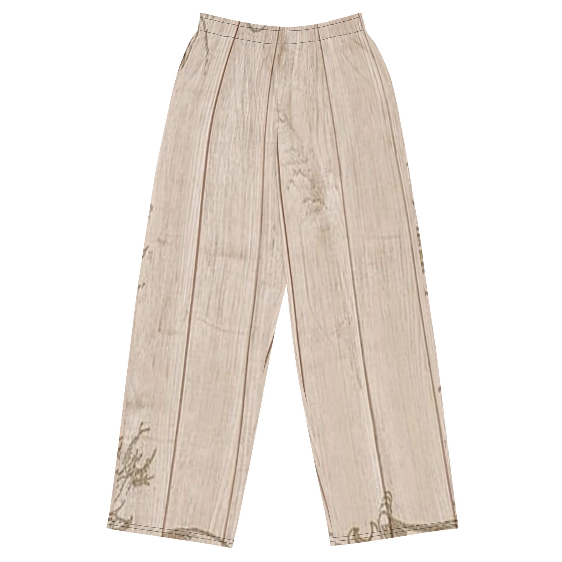 "Cedar" Rustic Wood Plank Wide-Leg Pants product image (1)