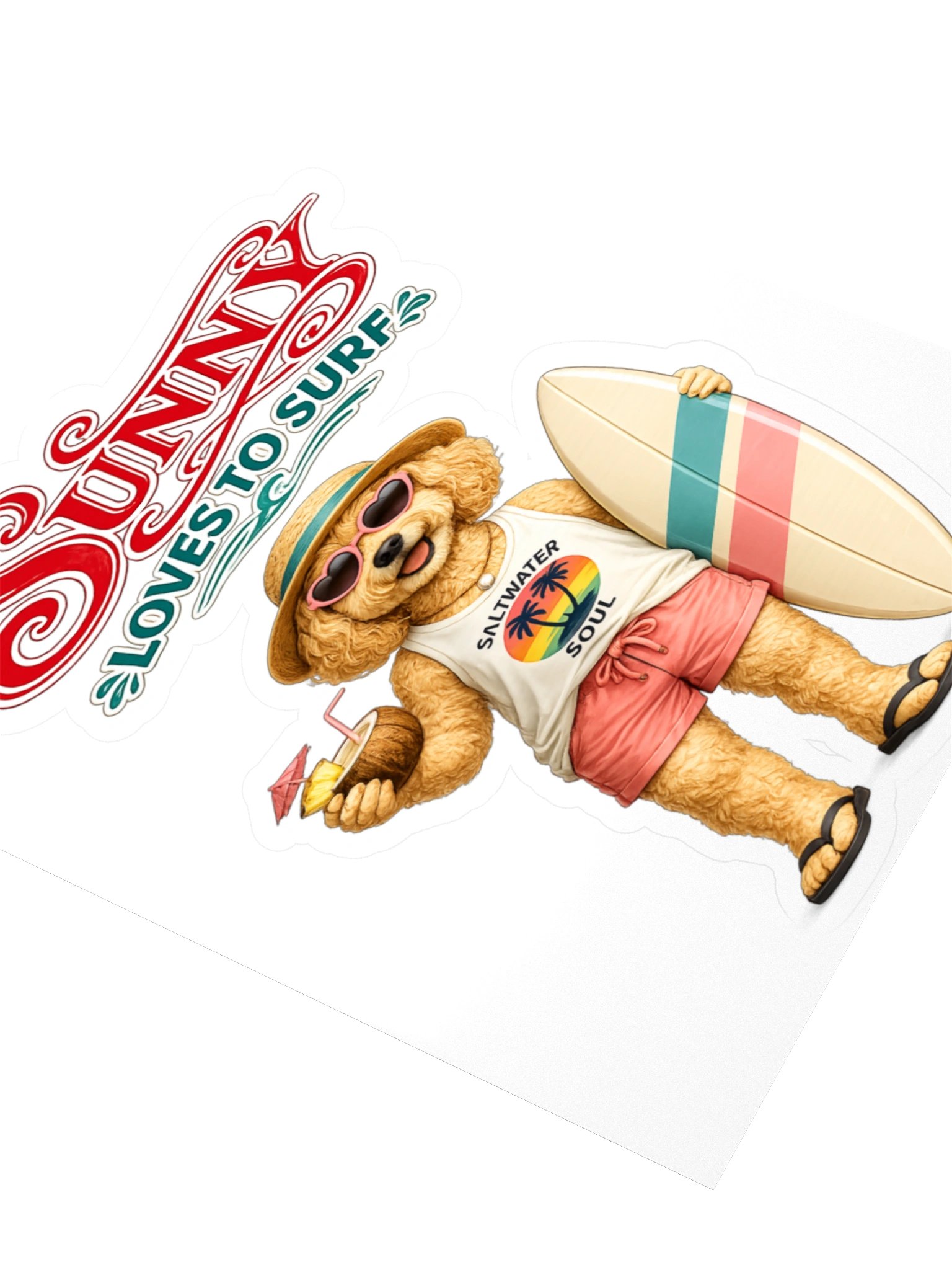 Sunny Loves to Surf Sticker product image (3)