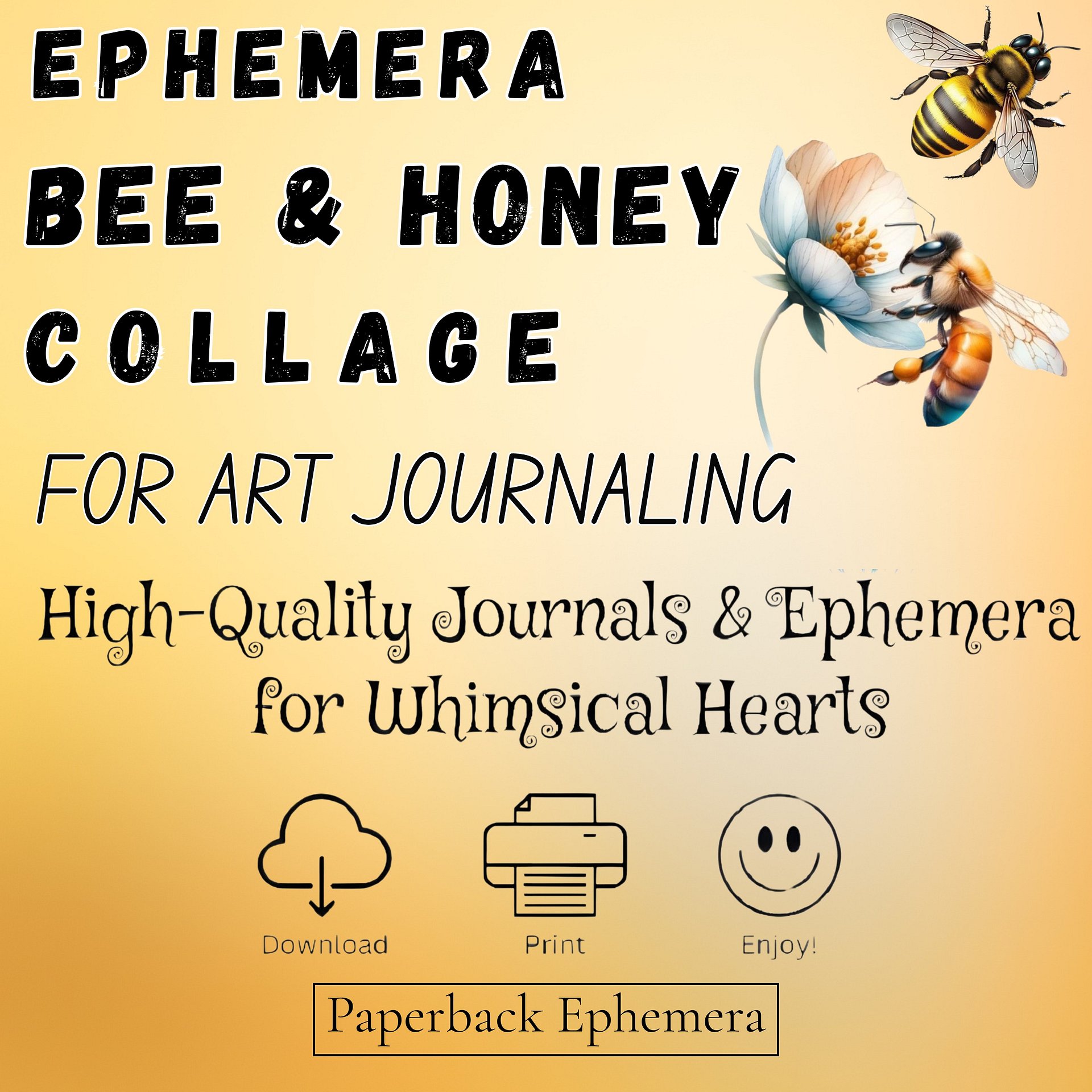 Vintage Bee & Honey Ephemera Printable PDF – 14 Pages product image (6)