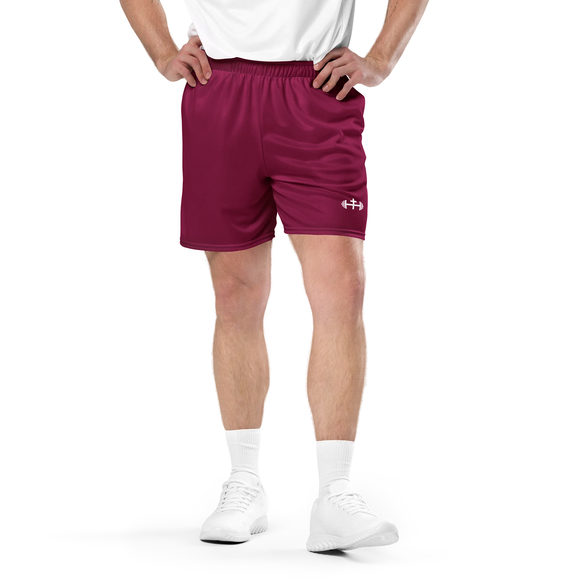 His House Mens Performance Mesh Shorts - Maroon product image (1)