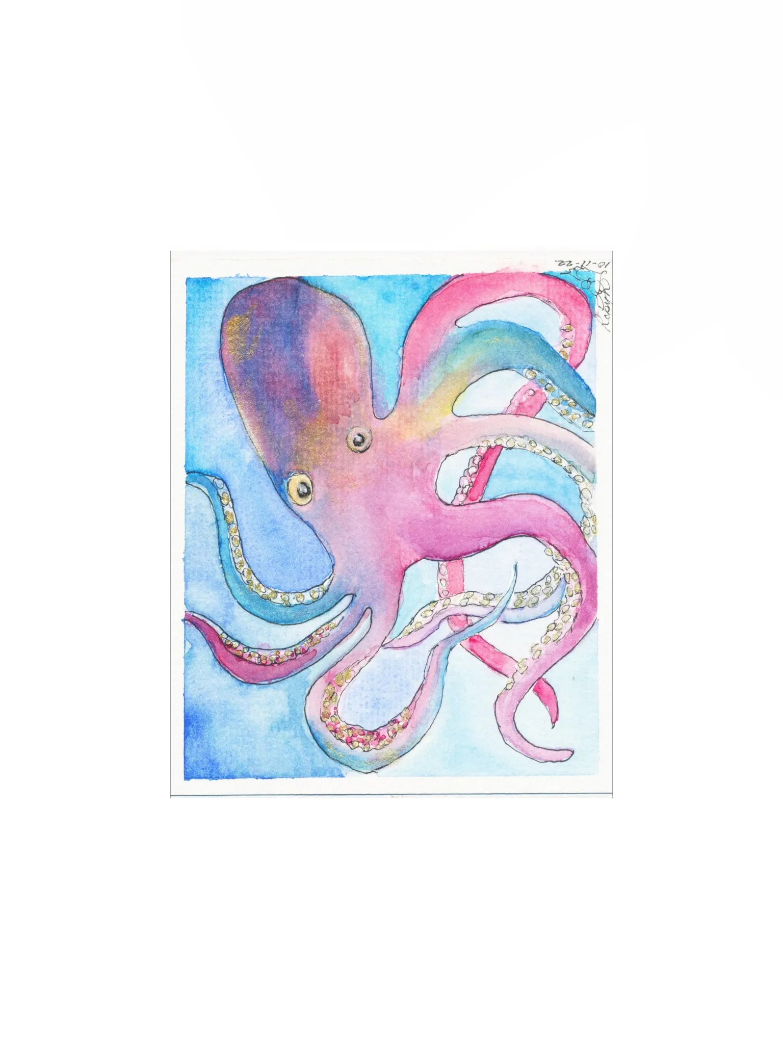 Rainbow Octopus Print product image (1)