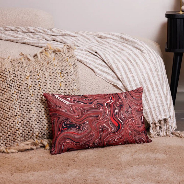 Premium Pillow Case - Brown, Black and White Fluid Swirls product image (1)