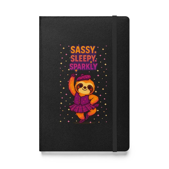 Sassy Sleepy Sparkly Sloth Journal – Cute Highland Dance Notebook for Sloth Lovers & Sparkle Fans product image (1)