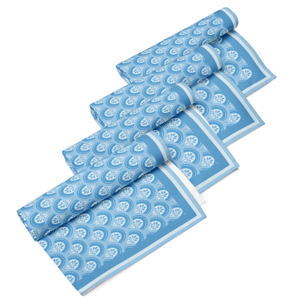 Le Blue Deco Cloth Napkin Set – Elegant Art Deco Dining (4-Piece) product image (3)