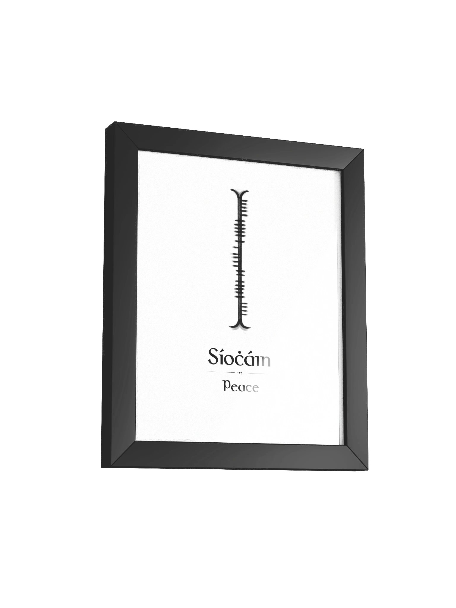 Síocháin – Celtic Peace Ogham Framed Art Print product image (8)
