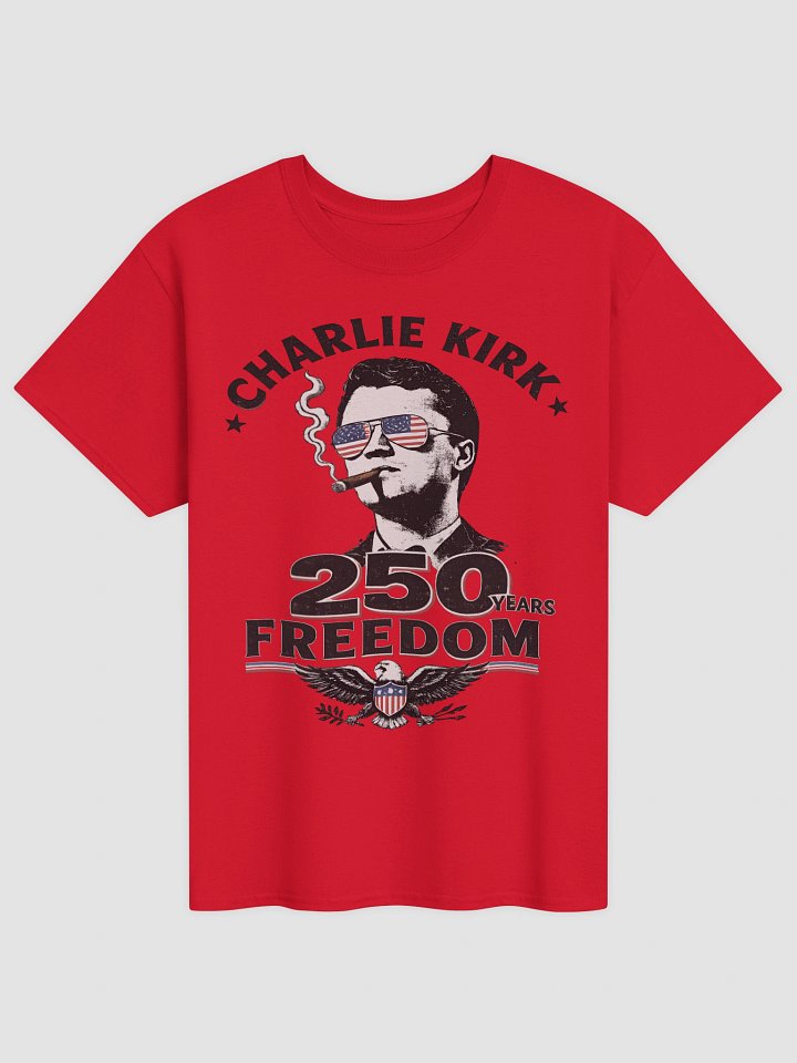 Charlie Kirk Freedom 250 Cigar Shirt | Red Vintage USA Patriot Tee product image (2)