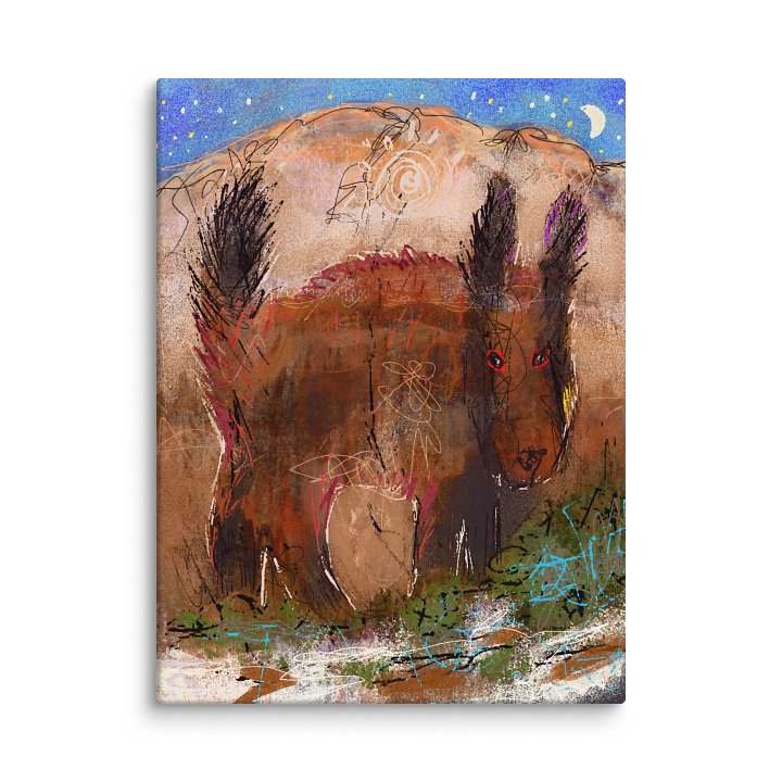 Weird Wolf Canvas product image (2)