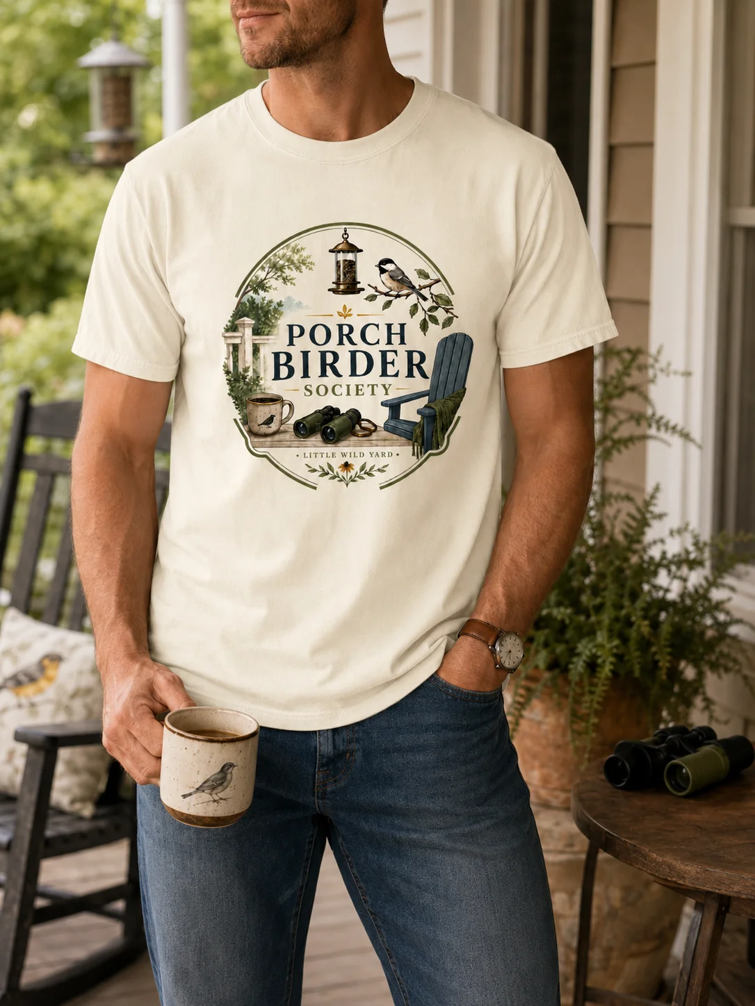 Porch Birder Society T-shirt product image (3)