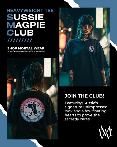 🐦‍⬛ 💕Join the Sussie Magpie Club.
For those who sigh, roll their eyes, and still steal hearts anyway. This design captures th...