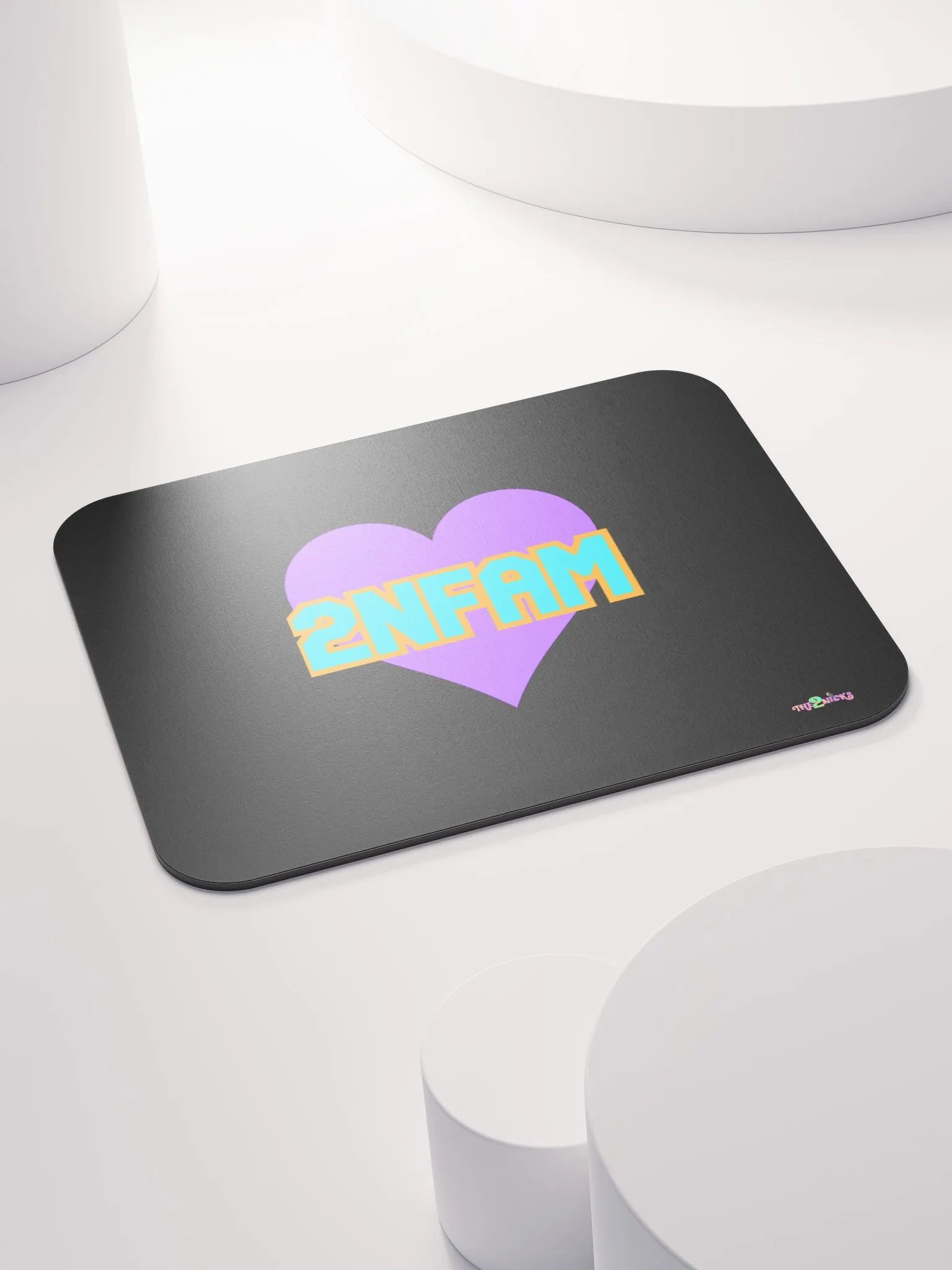 2NFAM Heart Classic Mouse Pad (Black) product image (4)