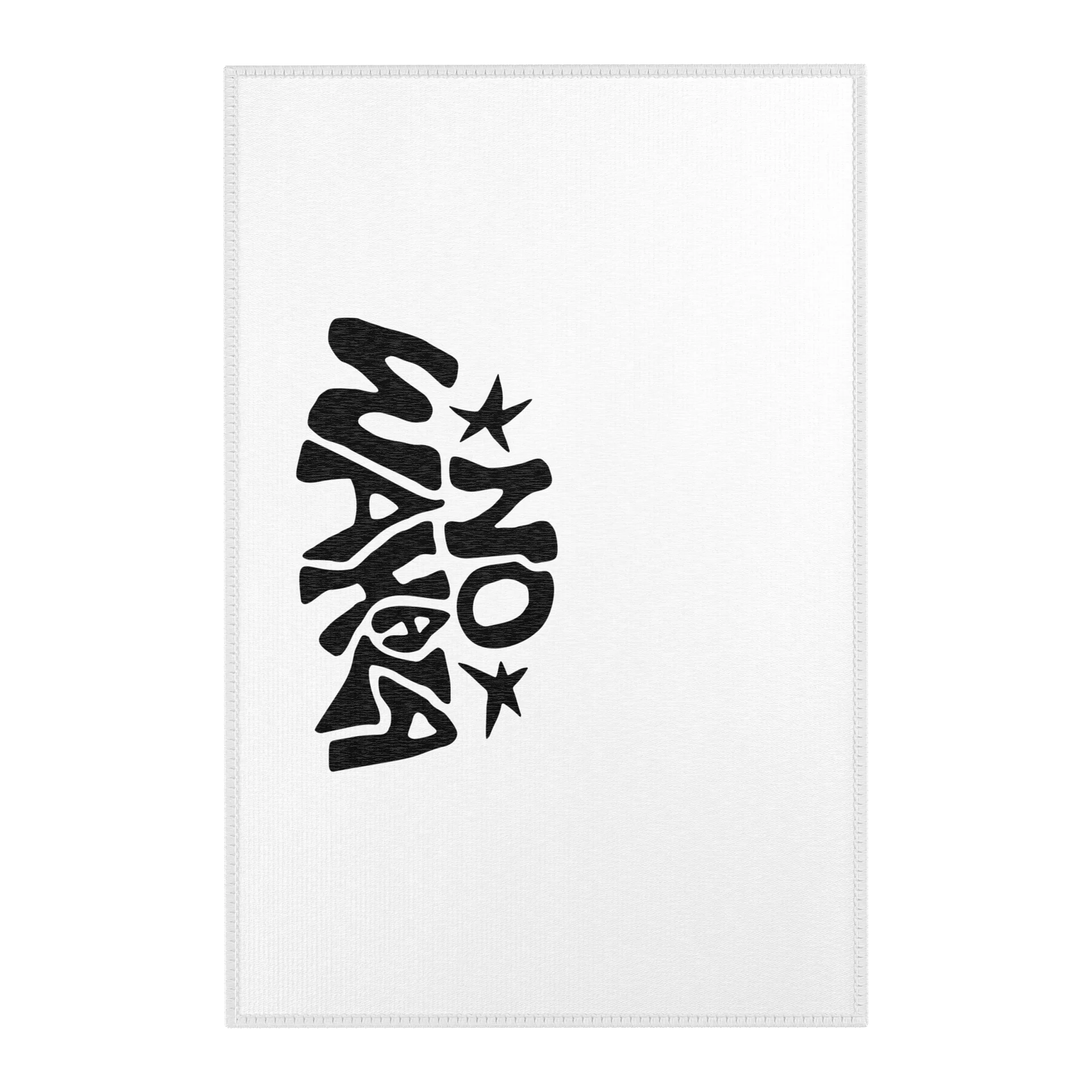 No Wahala® Area Rug (Black on White) product image (1)