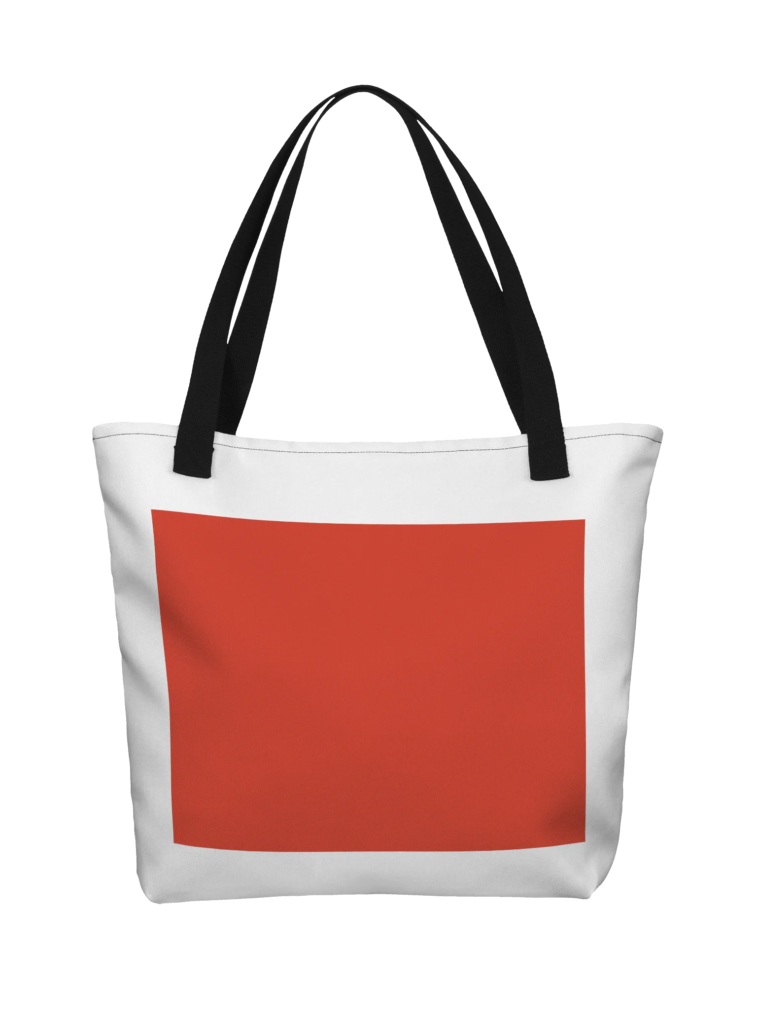 Red word tote - white product image (1)