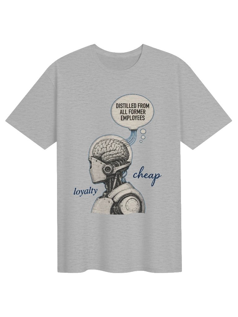DISTILLED FROM ALL FORMER EMPLOYEES | AI Company Meme T-Shirt for Developers Gift Idea Tech Apparel product image (9)