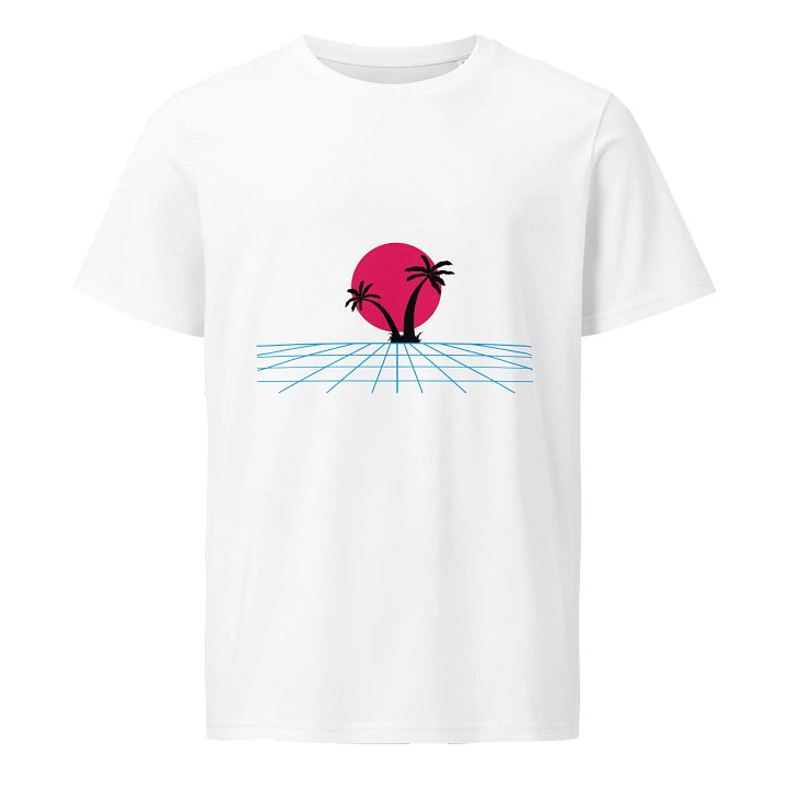 Retro Synthwave Sunset Organic Tee product image (1)