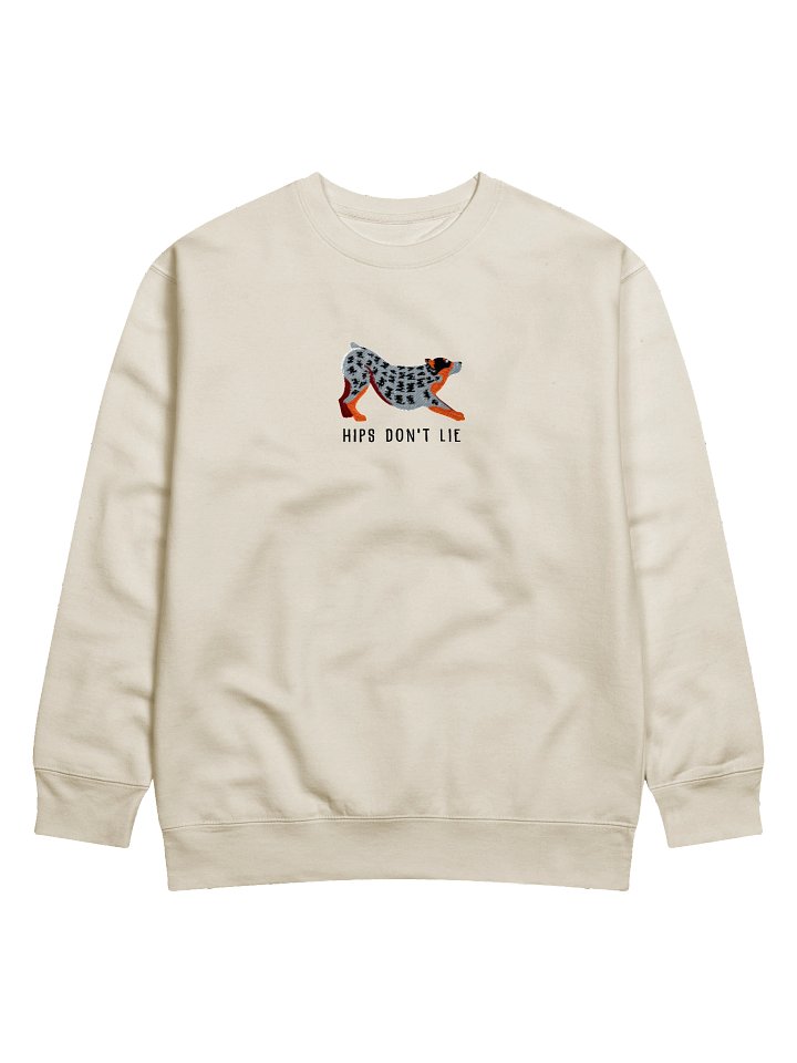 Hips Don't Lie Sweatshirt (Embroidered) of an Australian Cattle Dog(Blue Heeler) product image (71)