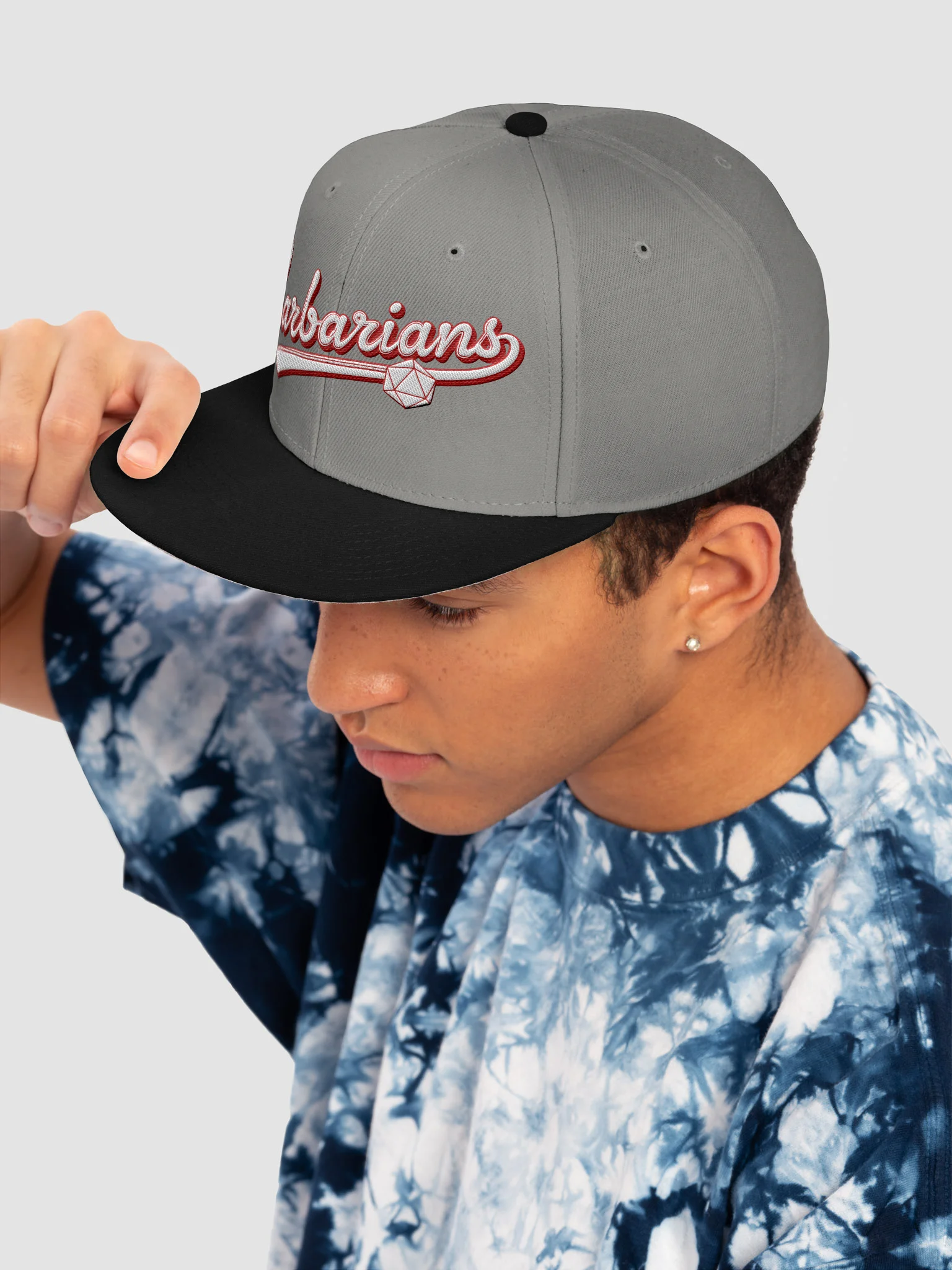 "Barbarians" Vintage Athletic Snapback Cap - Otto Wool Blend product image (2)