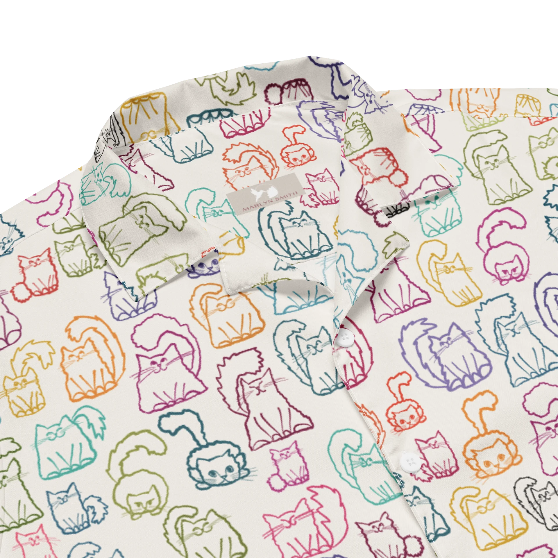 Lots-a-Kitties Oversized Button-Down Shirt product image (3)