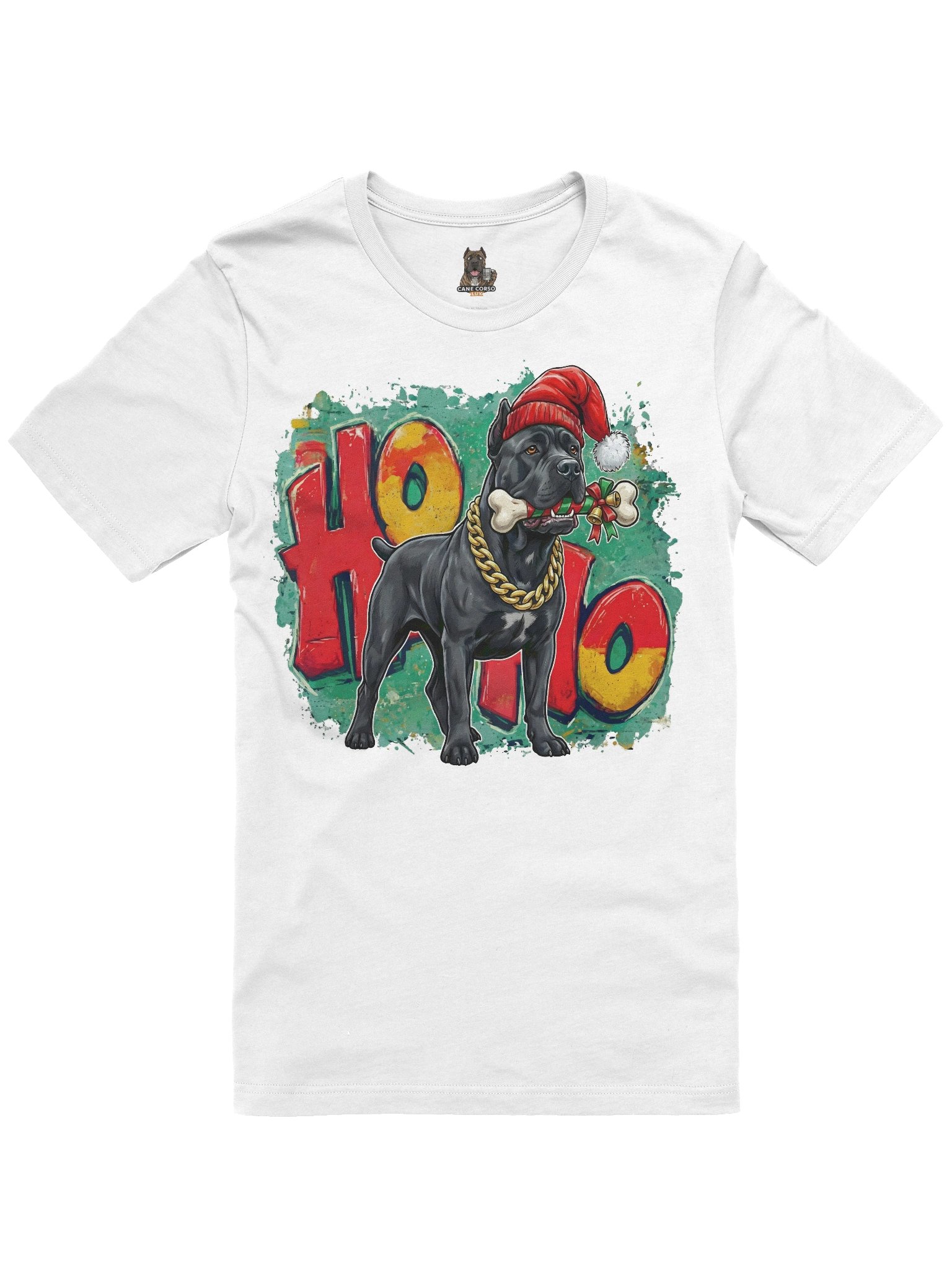 Ho Ho Ho Cane Corso Christmas T-Shirt – Santa’s Toughest Reindeer product image (1)