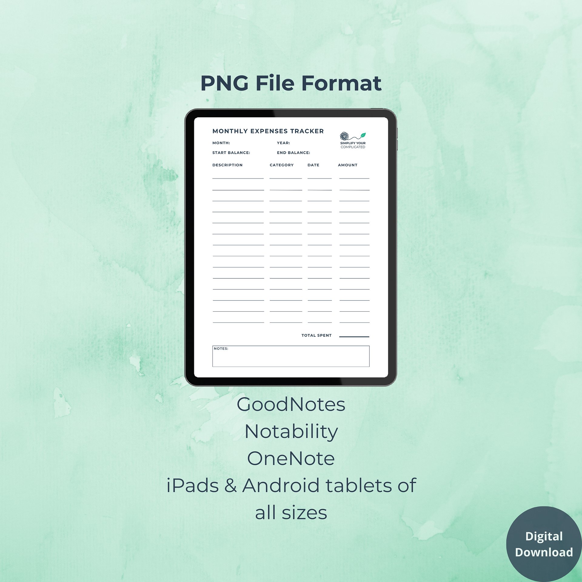 Monthly Expenses Tracker product image (4)