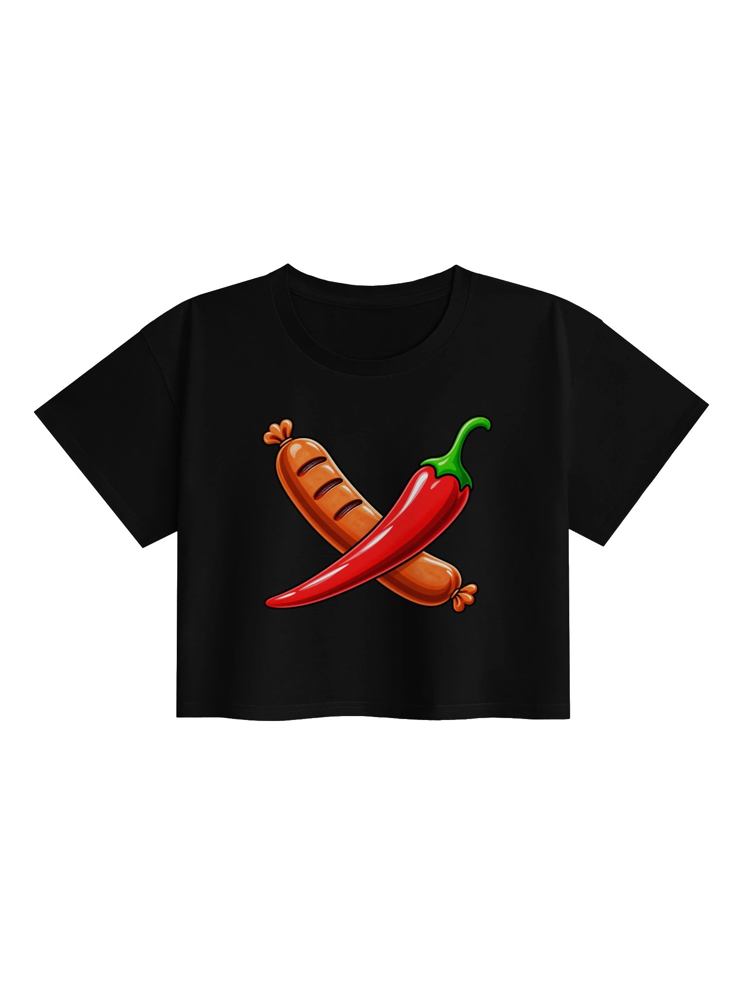 Sausage and Peppers Women’s Premium Crop Top product image (1)