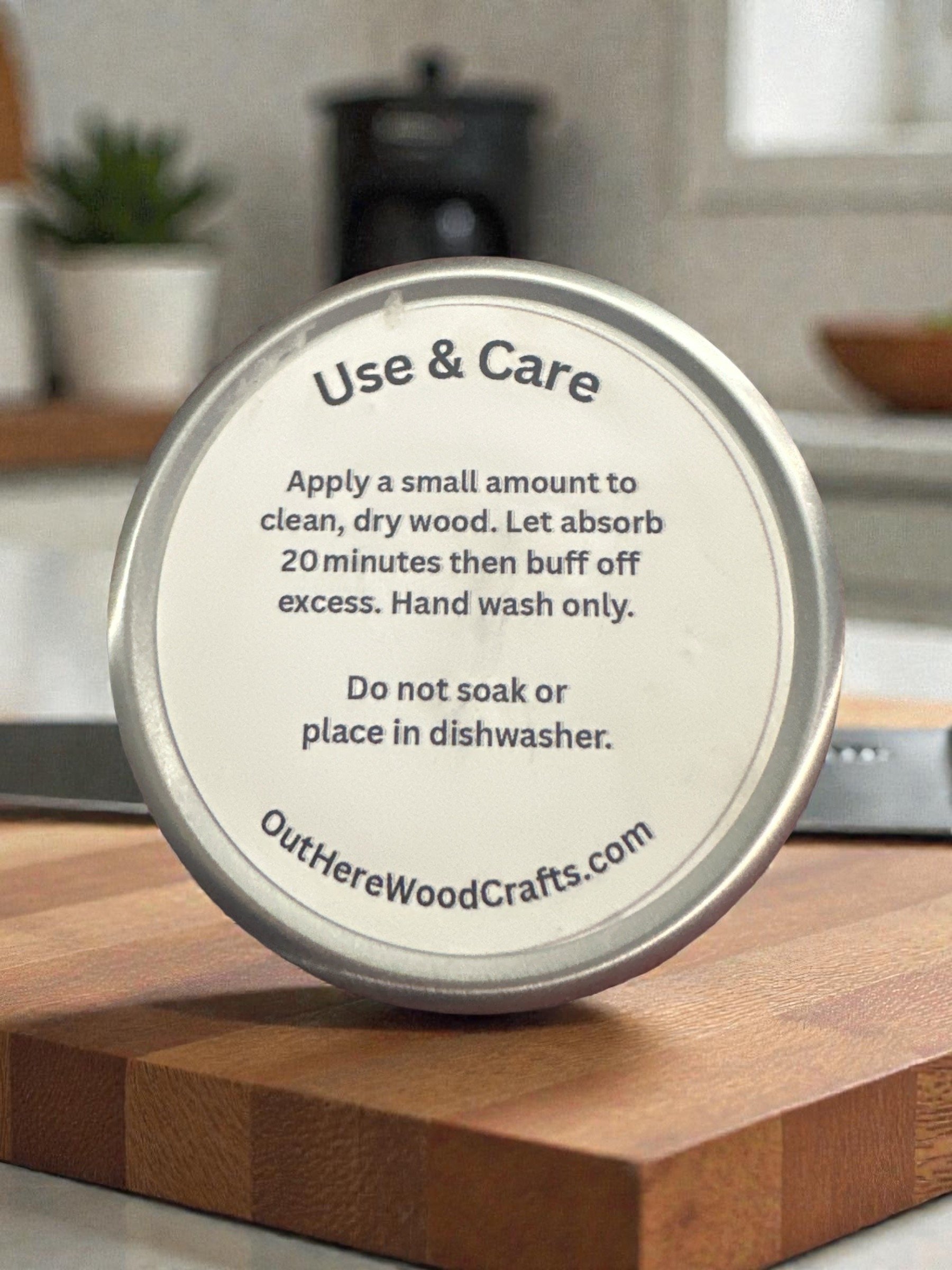 Handmade Cutting Board Butter – Food Safe Mineral Oil & Beeswax – 4 oz Tin product image (3)