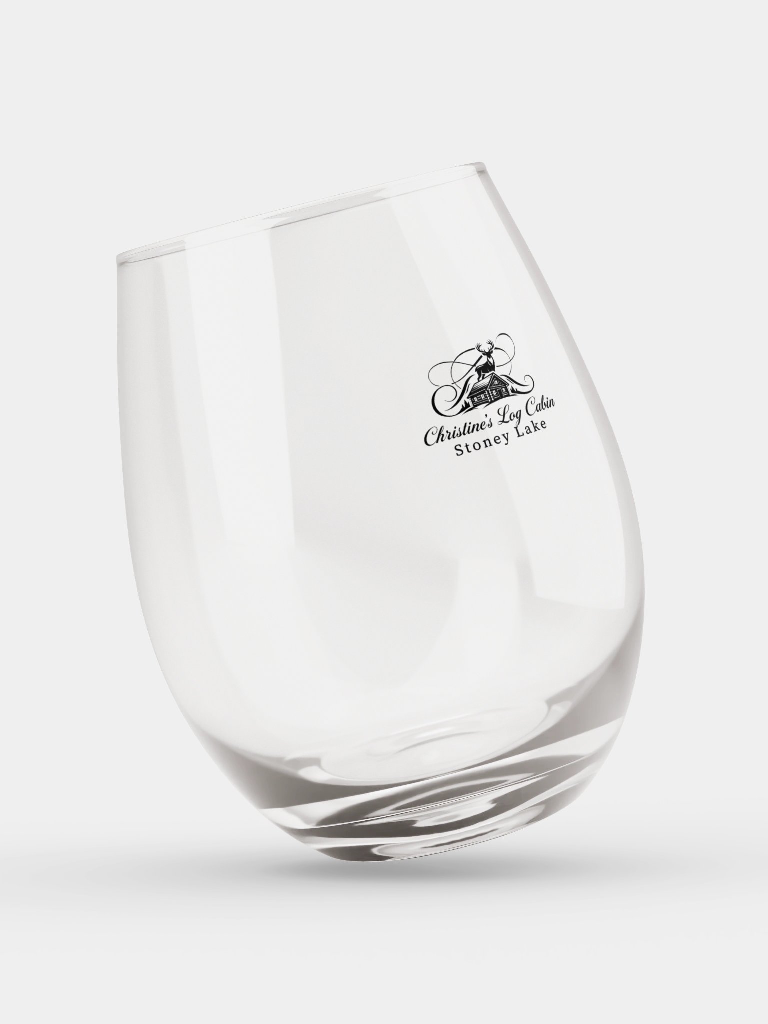 Rustic Charm Stemless Wine Glass | Christine's Log Cabin on Stoney Lake product image (3)