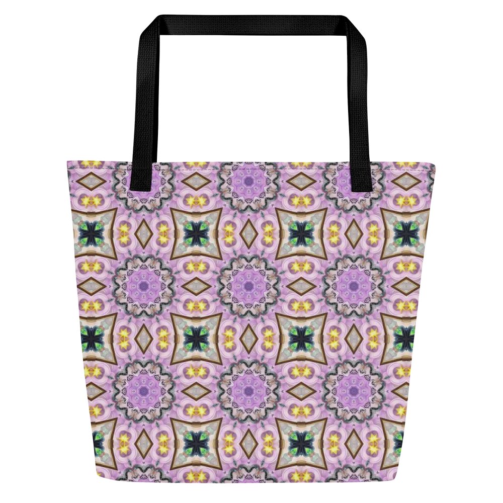 Kaleidoscopic Floral Symphony Tote Bag product image (3)