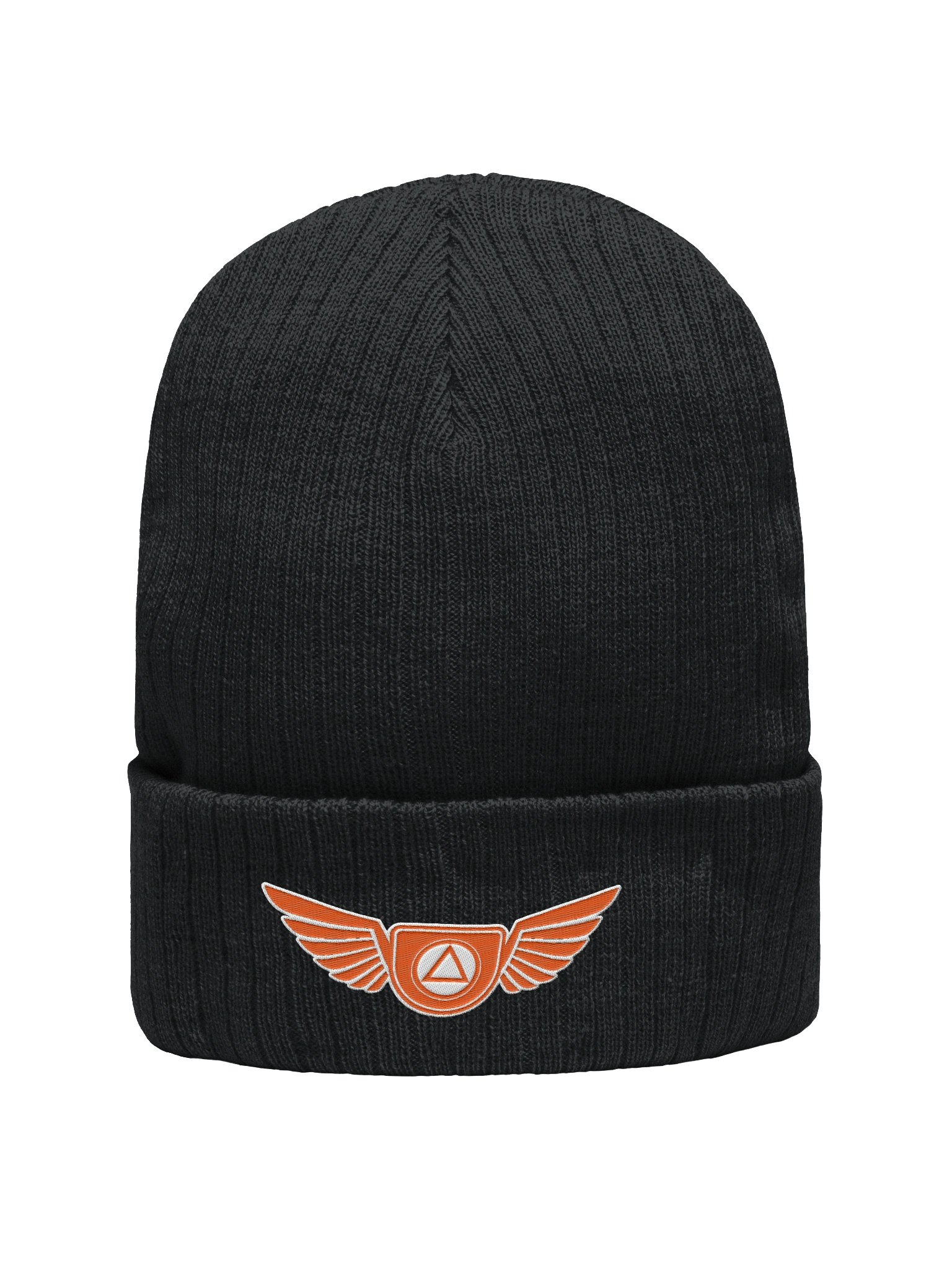 Guardian Angel Wings AA Beanie Hat | Orange Color Design product image (1)