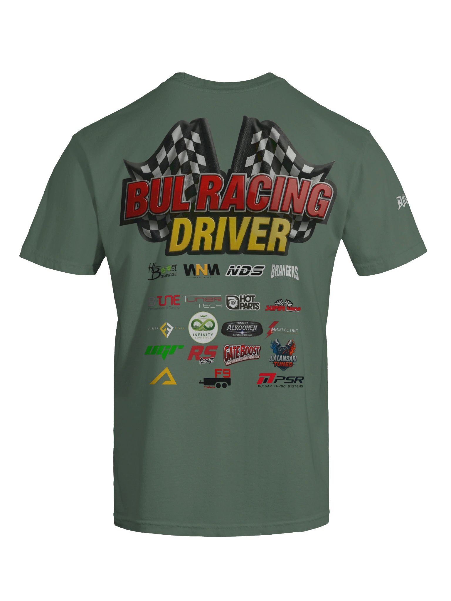 BULRACING driver -Dyed Heavyweight T-Shirt Team - qyqlrV0F7Gc