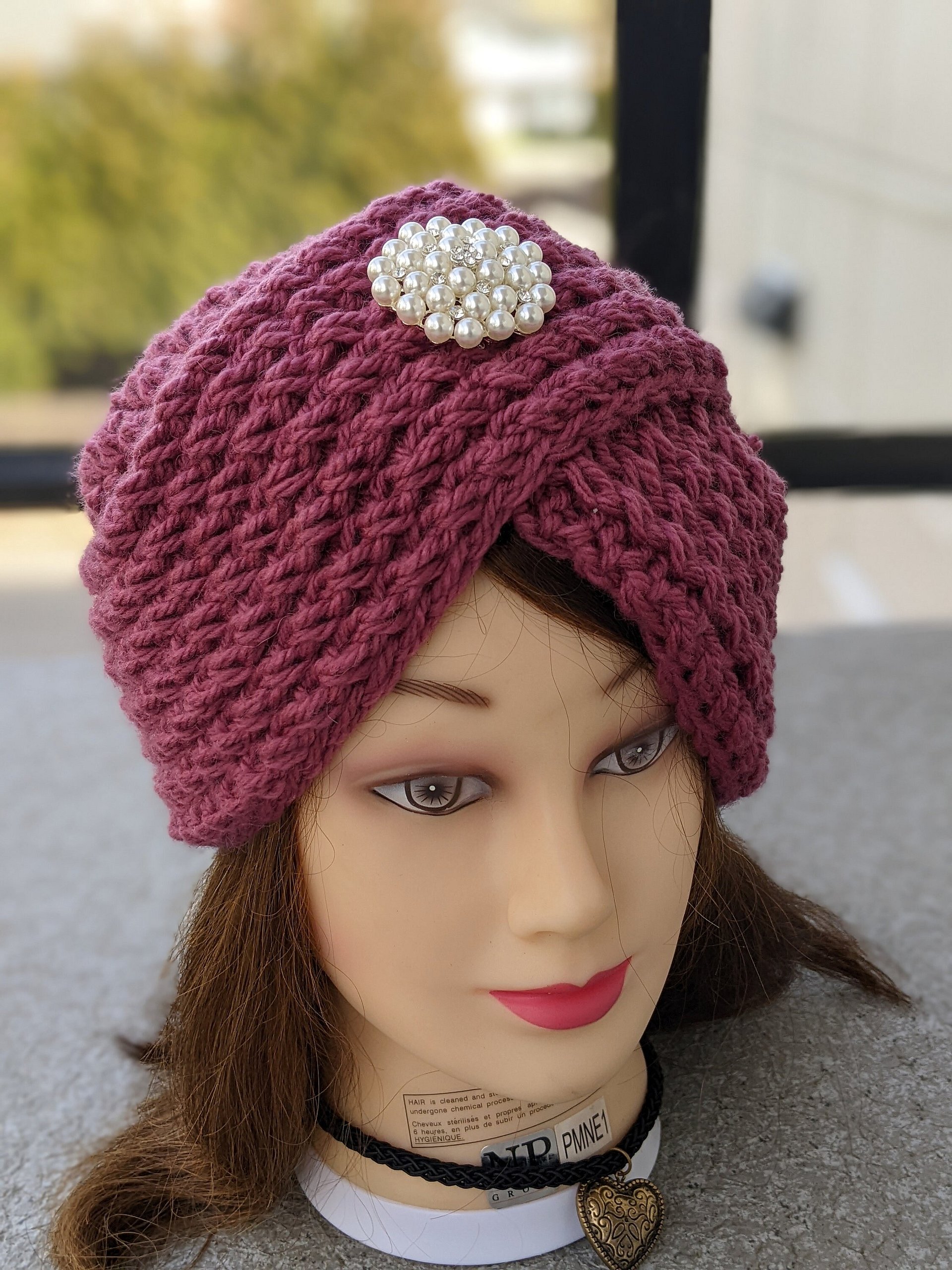 Knit Turban Hat Pattern for Beginners product image (4)