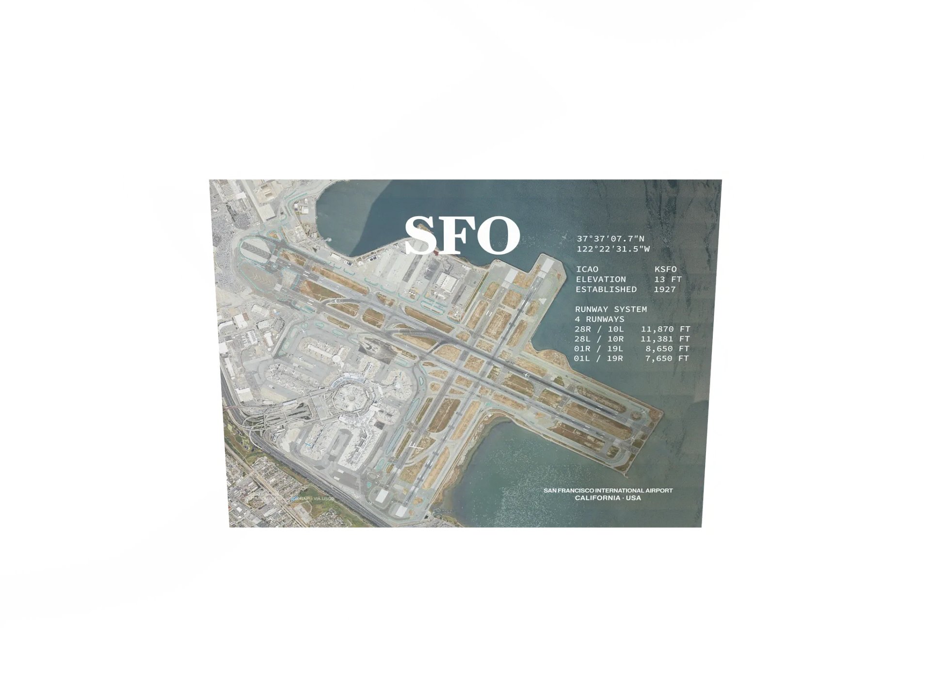SFO - San Francisco International Airport Aerial Poster product image (2)